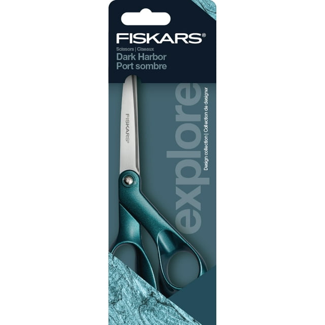 Fiskars Metallic Fabric Scissors, 8", Pointed, AllPurpose Fabric