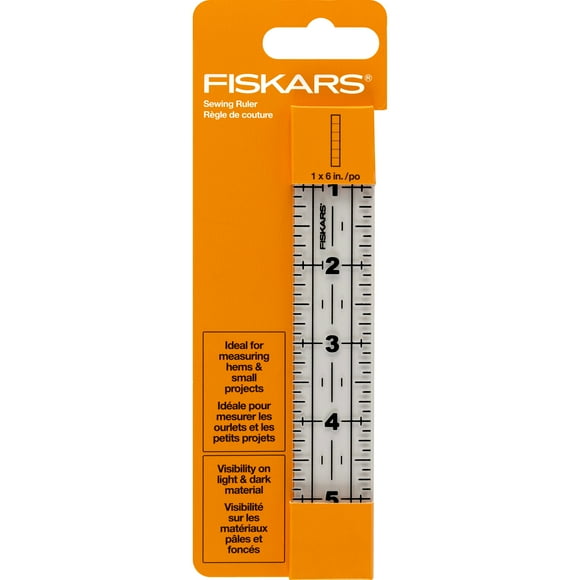 Fiskars Acrylic Sewing and Quilting Ruler with Gridlines, 3" by 6", Clear
