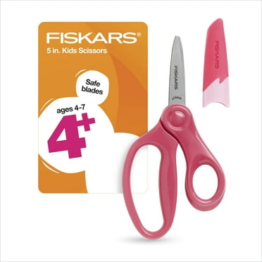 Fiskars Pointed-Tip Kids School Scissors (5 in.) with Sheath; Pink