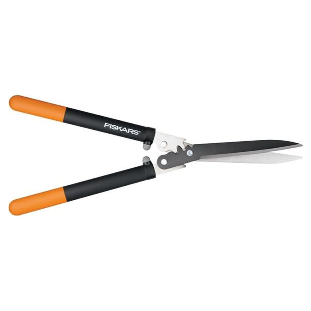 Fiskars Power Gear Hedge Shears, Steel Clippers with DuraFrame Handles