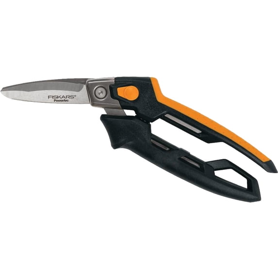 Fiskars PowerArc Utility Snips - Heavy-Duty Softgrip Handle - 8" — Residential Use, Standard Application