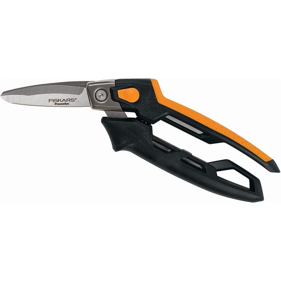 Fiskars PowerArc Utility Snips - Heavy-Duty Softgrip Handle - 8" — Residential Use, Standard Application