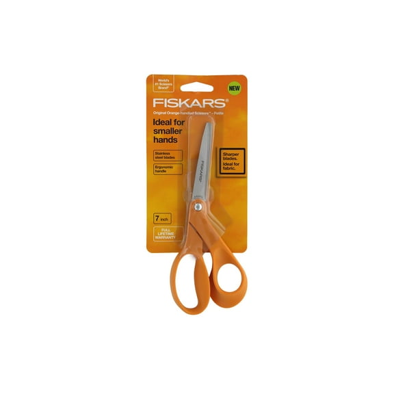 Fiskars Premier 7" Bent Scissors-Orange