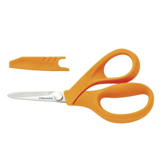 Fiskars RazorEdge Fabric Shears, Orange, 5 inch, All-Purpose Scissors