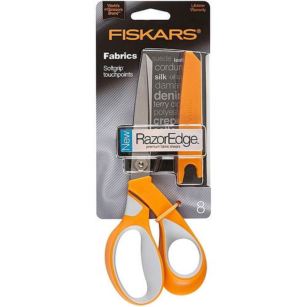 Fiskars RazorEdge Stoffschere, 20,3 Cm – Mit SoftGrip-Griff & Scharfen Edelstahlklingen Für Saubere Schnitte
