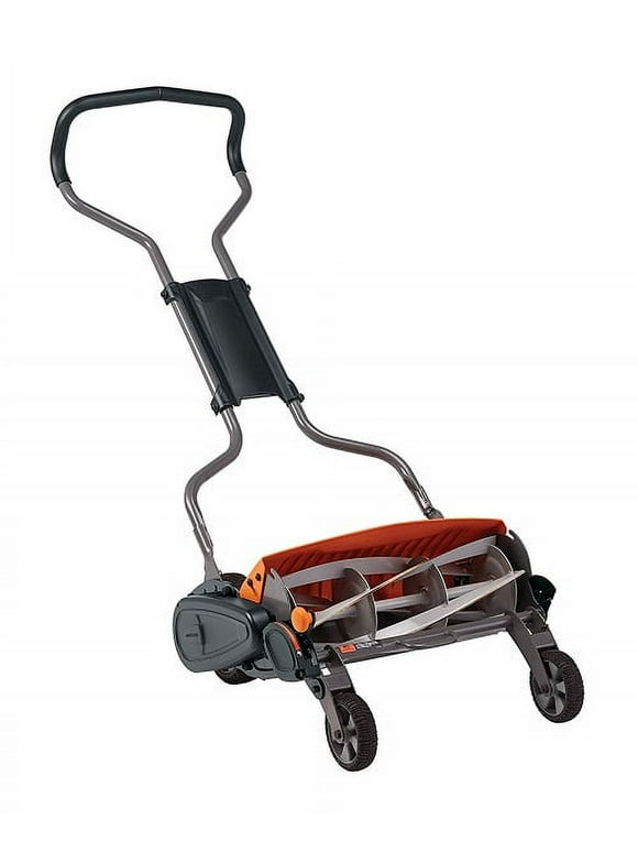 Fiskars Reel Lawn Mower 18-inch 5-Blade Push Mower with InertiaDrive for More Cutting Power