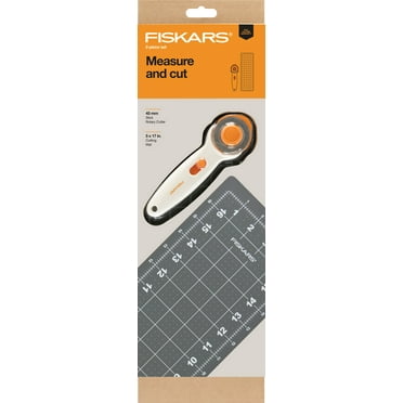 Fiskars Fabric Cutting 2pc Set for Sewing - with 45mm Rotary Cutter and 5in x 17in Cutting Mat