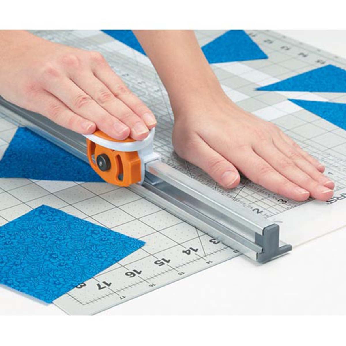 Fiskars Rotary Cutter and Ruler Combo - 24"L x 6"W Fabric Cutter with Gridlines - Craft Supplies