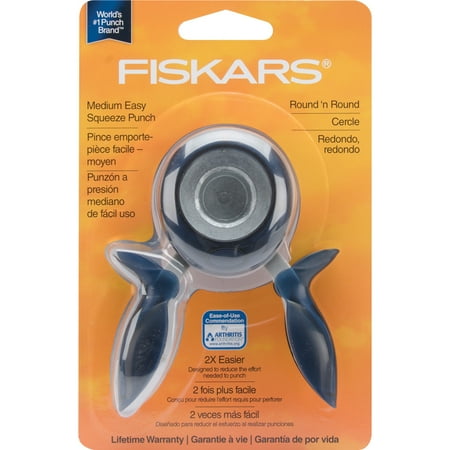 Fiskars Round \'n Round Squeeze Punch, Medium, 1 in