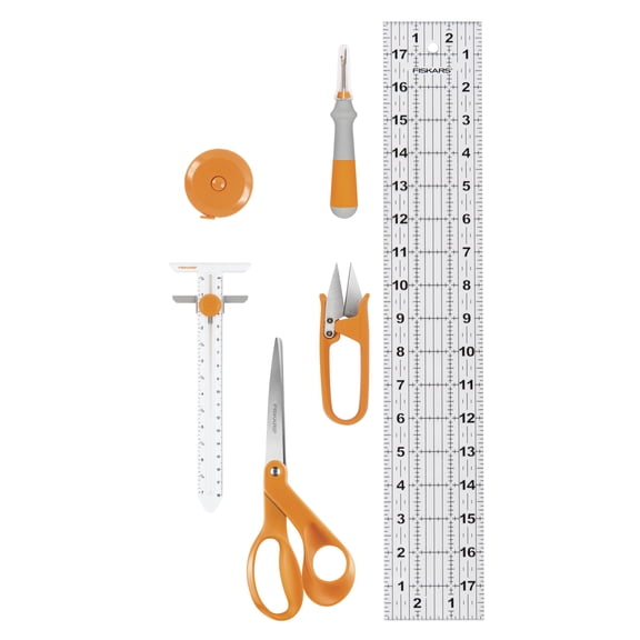 Fiskars Sewing Essentials Set (6pc), Orange, 6 Count