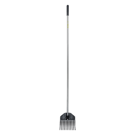 Fiskars Shrub and Garden Rake, Shrub Rake, 66" Rake Length, Black