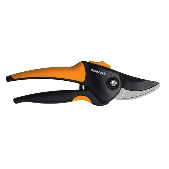 Fiskars Softgrip Bypass Pruner - Adjustable Metal Handle, 1 in Blade - Small, Orange