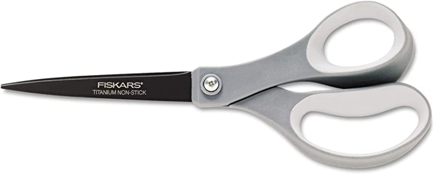 Fiskars Softgrip Titanium Scissors 8 Pointed BlackOrange - Office