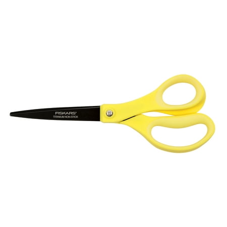 Fiskars Softgrip Titanium Straight Scissors with Non-Stick Blades, 8 Inches