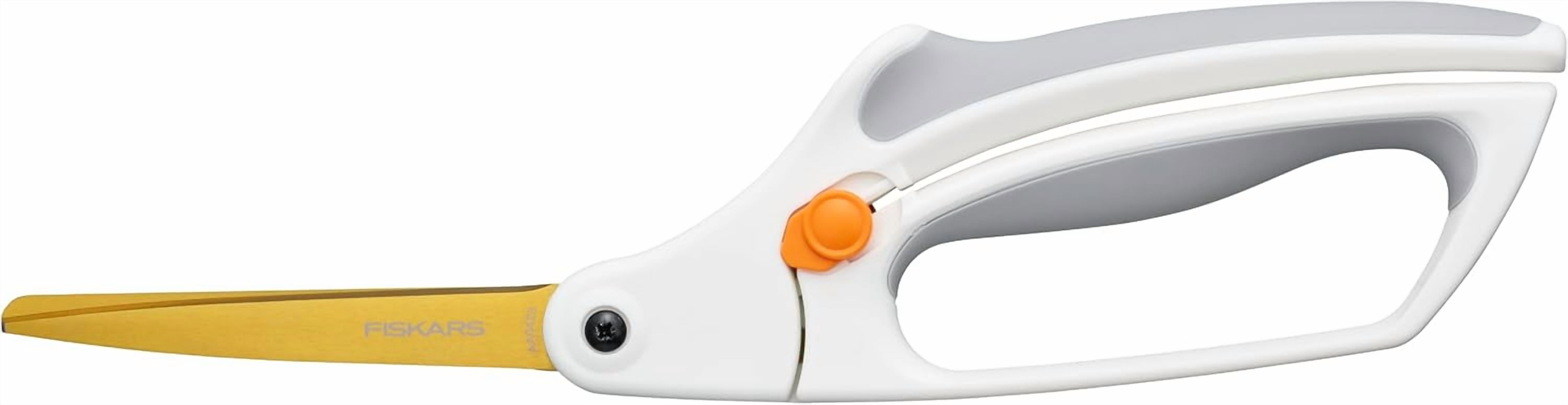 Fiskars Titanium Easy Action Scissors, 8 Inch, Orange & White, 1 Count