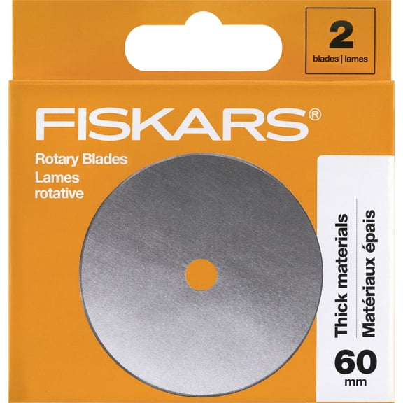 Fiskars Titanium Straight Rotary Blade 60 mm, 2ct.