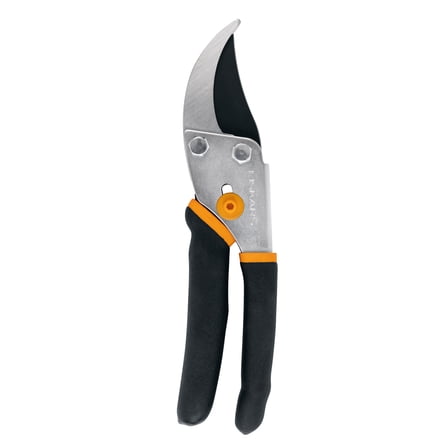 Fiskars Traditional Bypass Pruner, Steel Blade and Non-Slip Handle ,5/8" Diameter Cuts