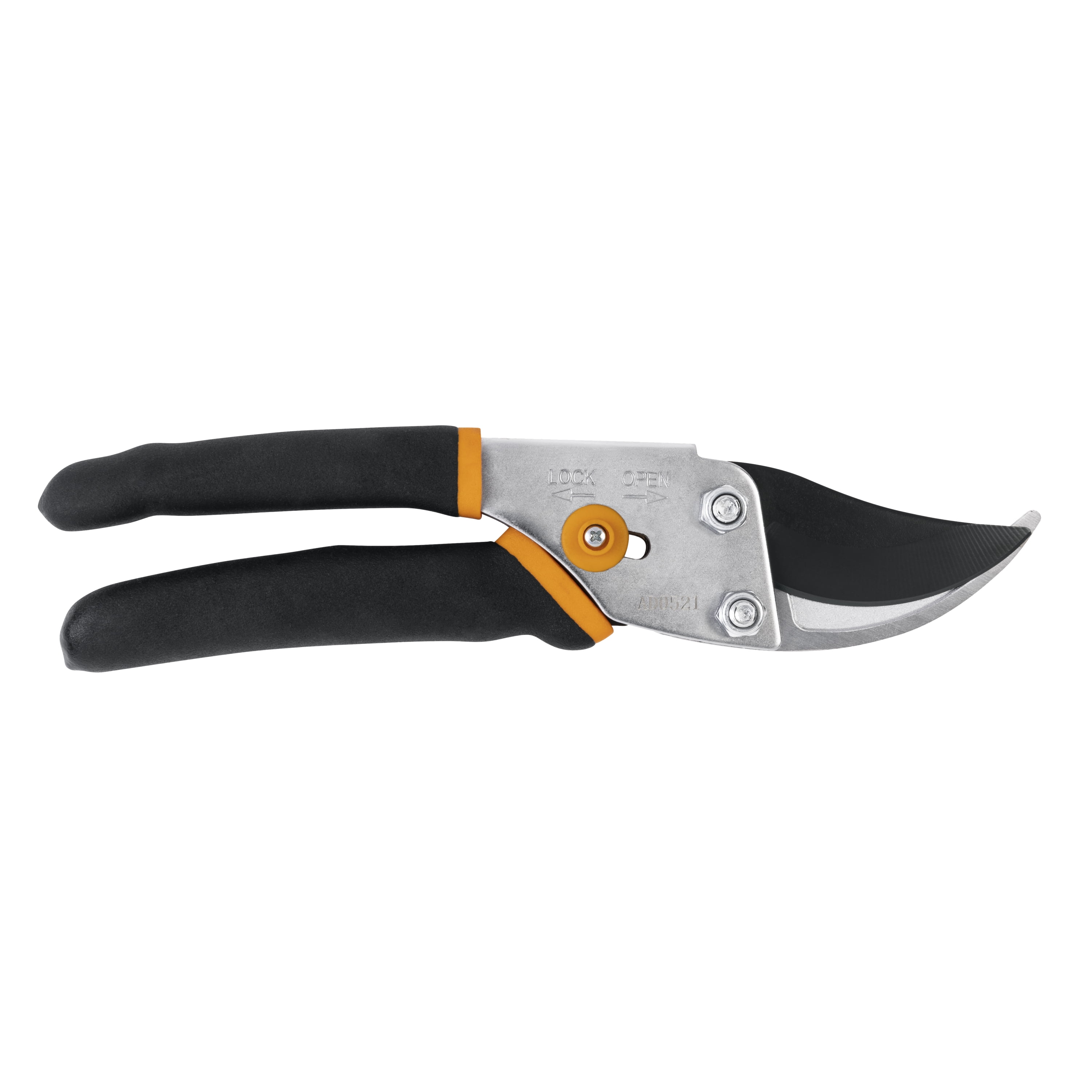 Fiskars Traditional 9" Bypass Pruner with  Non-Stick Coated Steel Blades and Non-Slip Handle, 5/8" Cut Capacity