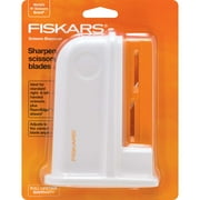 Fiskars Universal Scissors Sharpener, Ceramic Sharpening Heads, Automatic Adjustment, White