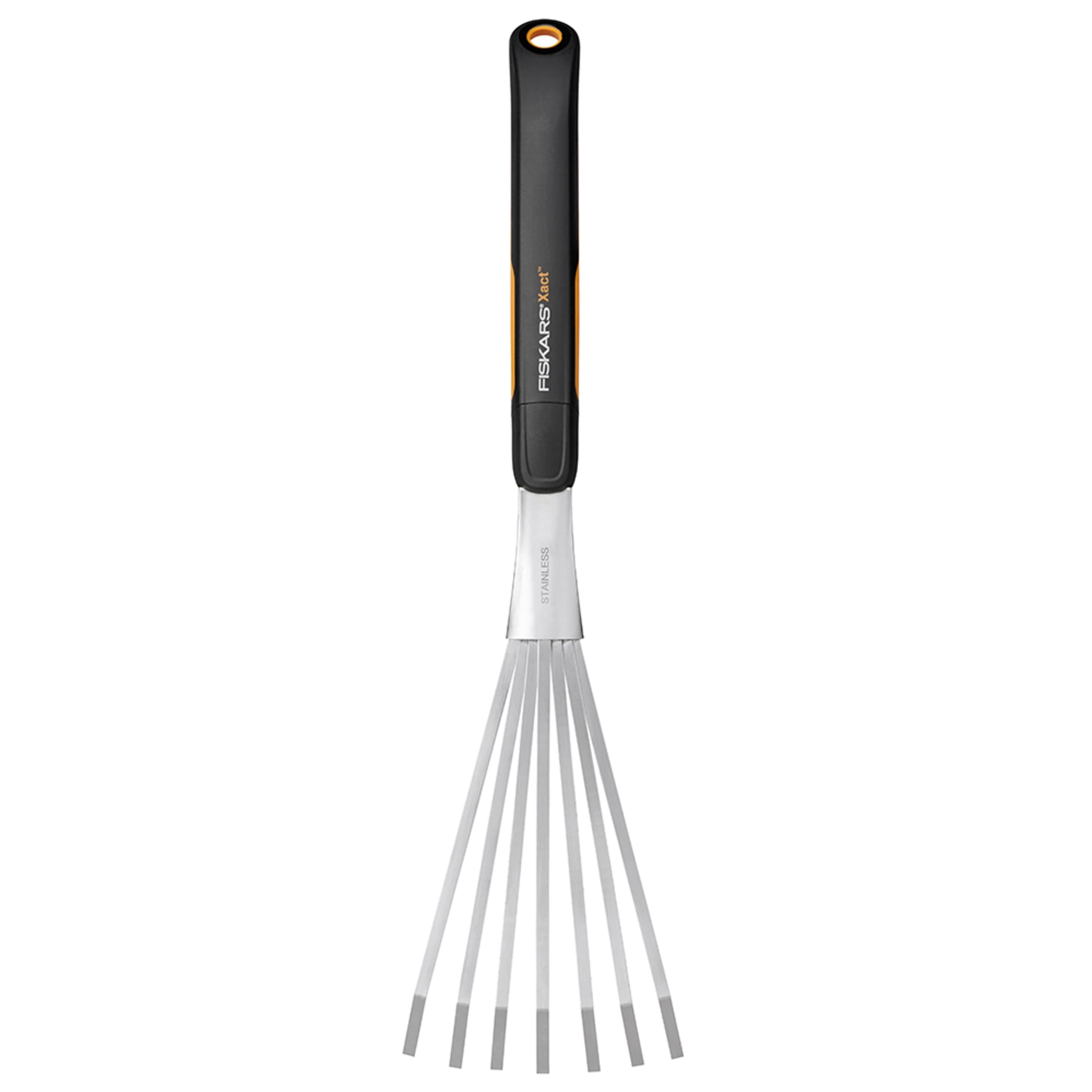 Fiskars Black and Orange Steel Hand Garden Rake