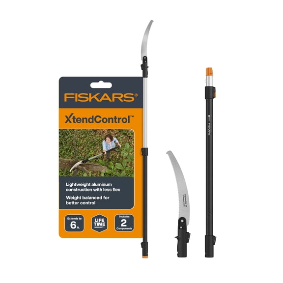 Fiskars XtendControl 3-6ft Tree Pruning Saw, Interchangeable Pruning System