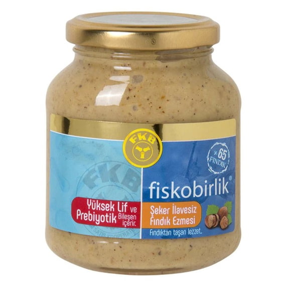 Fiskobirlik Sugar Free Hazelnut Spread - 300G Pure Turkish Hazelnuts, Gluten-Free