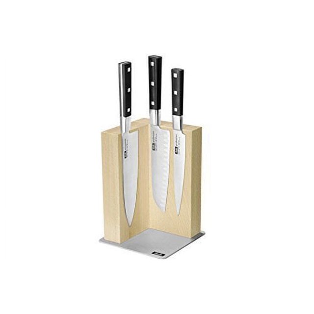 Fissler 4piece Kitchen Knife Set with Block and Japanese