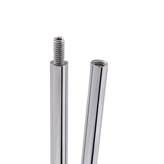 Fisso Fly Style Asta Modular Bars – Chrome-Plated Brass Rod System with M4 Thread & Allen Screw Connection |mm, 6mm, Different Length Options| 6mm Rods for Displays & Shelves (11.8")