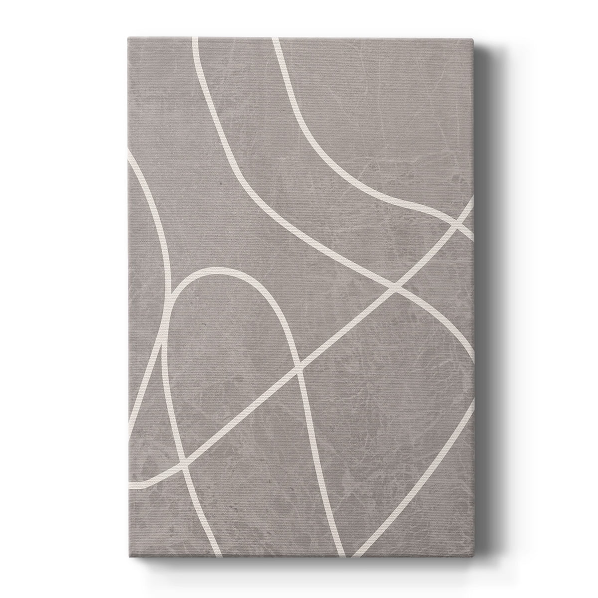 Gray Abstract Lines Gallery Wrapped Canvas Art 8'' x 12''