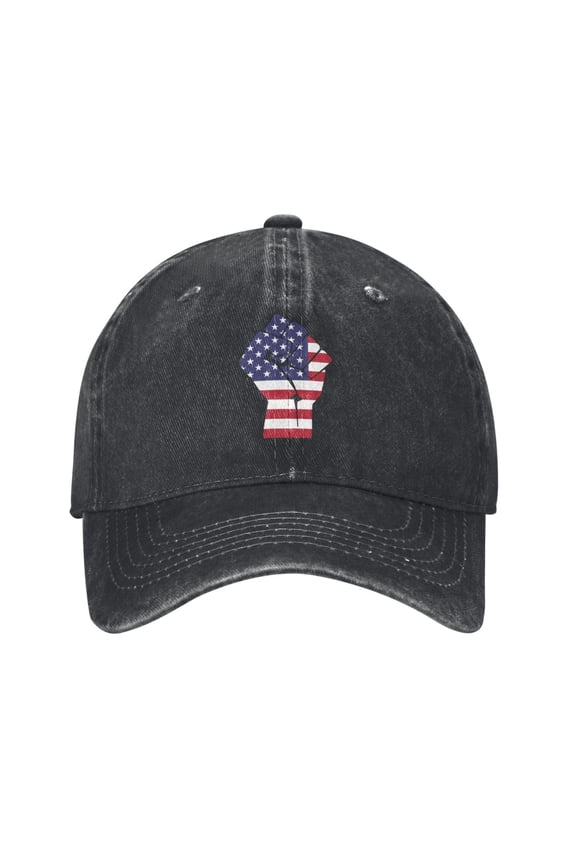 Fist America Flag Baseball Cap Men'S Women'S Fashion Hat Vintage Adjustable Unisex Casquette