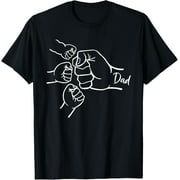 Fist Bump Dad Of Three Father Of 3 Daddy Happy Father's Day for dad