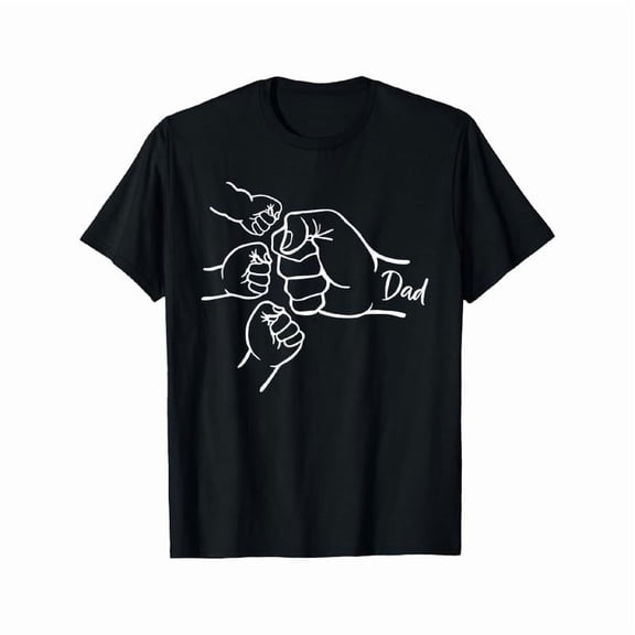 Fist Bump Dad Of Three Unisex Happy Father's Day Graphic T-Shirt