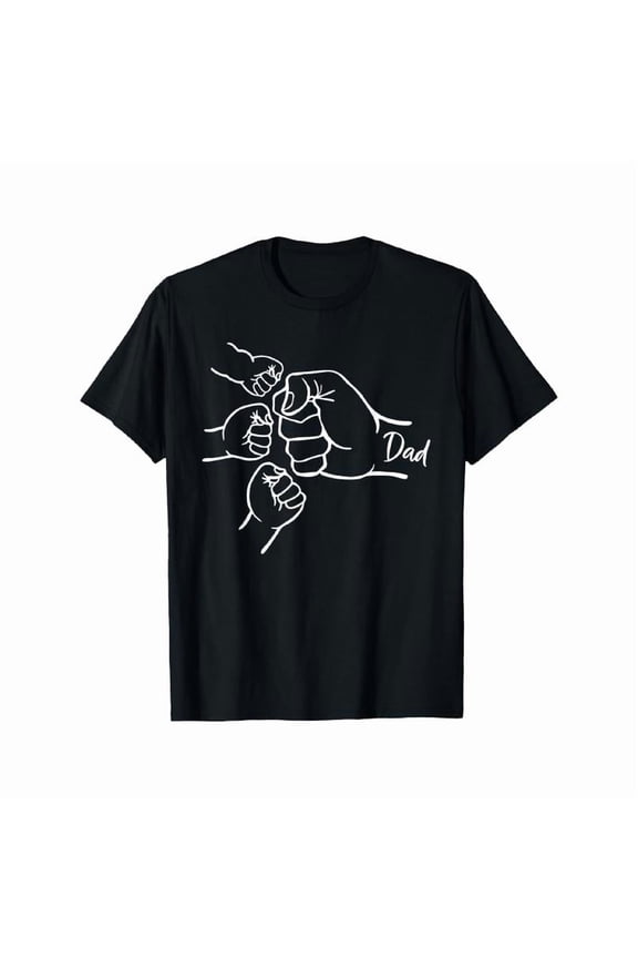 Fist Bump Dad Of Three Unisex Happy Father's Day Graphic T-Shirt