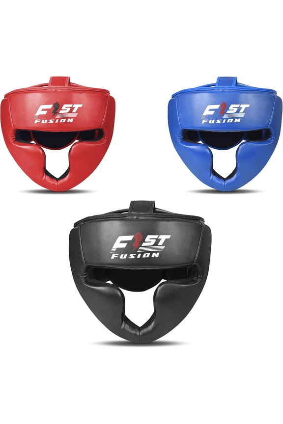 Boxing Head Guard, Maya Hide Leather Headgear Protection for Kickboxing Muay Thai MMA Training Taekwondo, Padded Guards, Adjustable