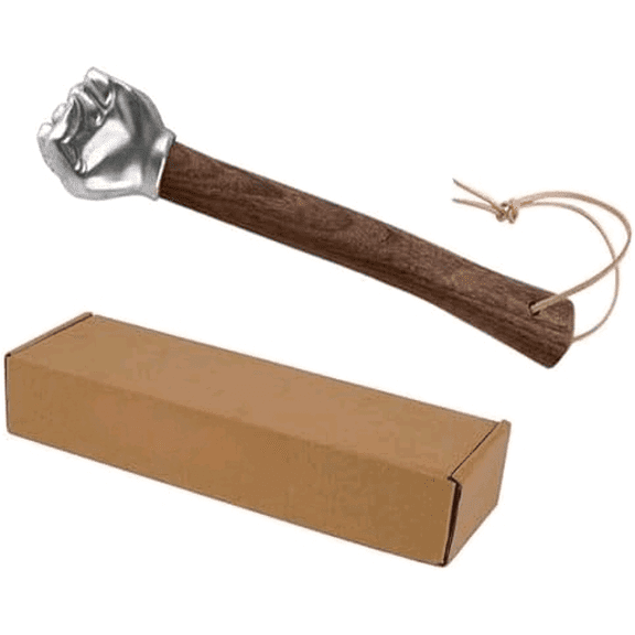 Fist Hammer Stainless Steel Head & Wooden Handle,Functional Tool for Light Tasks & Emergency Use Fist Hammer Decorative Solid Office Decor Functional Tool for Gardening Household