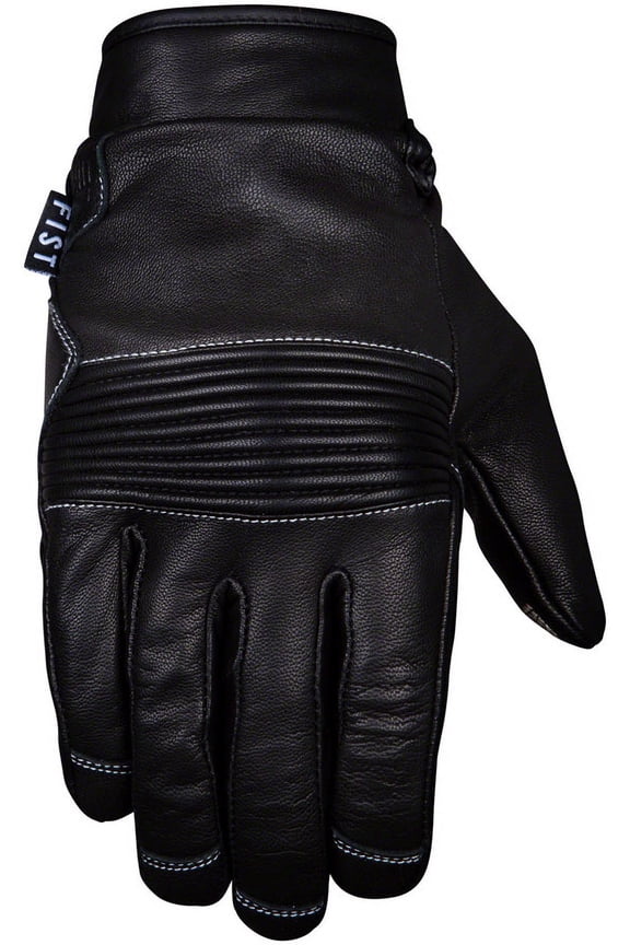 Road Warrior Leather Gloves - Black, Full Finger, Medium