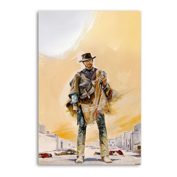 A Fistful of Dollars 1964 Clint Eastwood Cult Western Film Canvas Poster Wall Art Picture Prints Hanging Photo Gift Decor Home Posters Artworks 12x18inch(30x45cm)