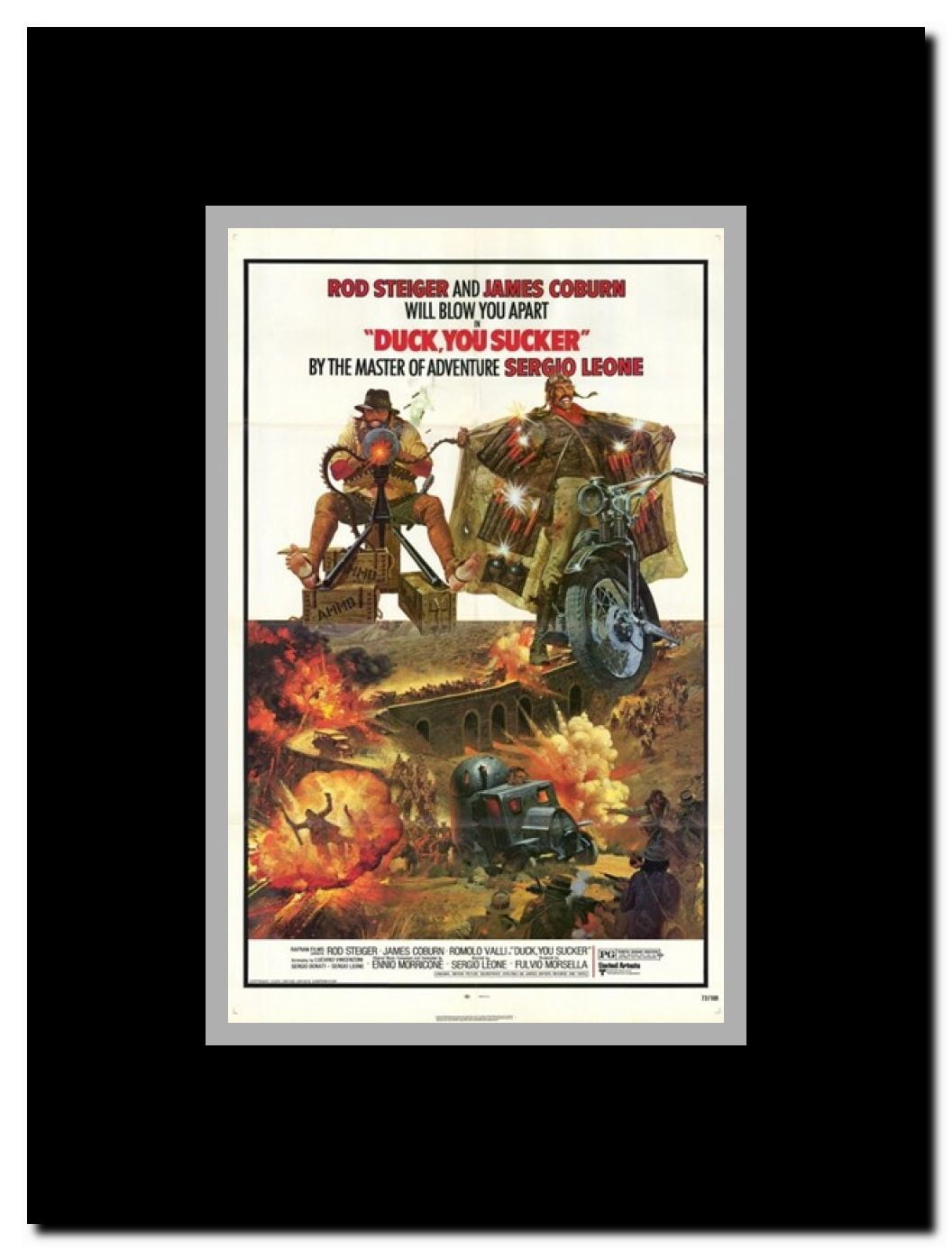 Fistful of Dynamite Aka Duck You Sucker Framed Movie Poster
