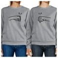 thumbnail image 1 of Fists Pound BFF Matching Grey Sweatshirts, 1 of 4