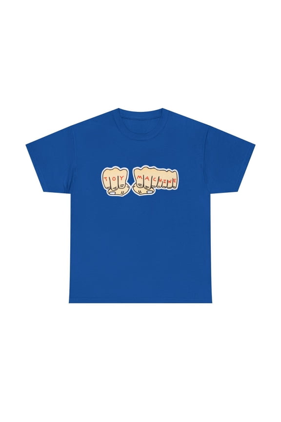 Fists Toy Machine Skateboard 00s Vintage Classic TShirt Print - Royal / S