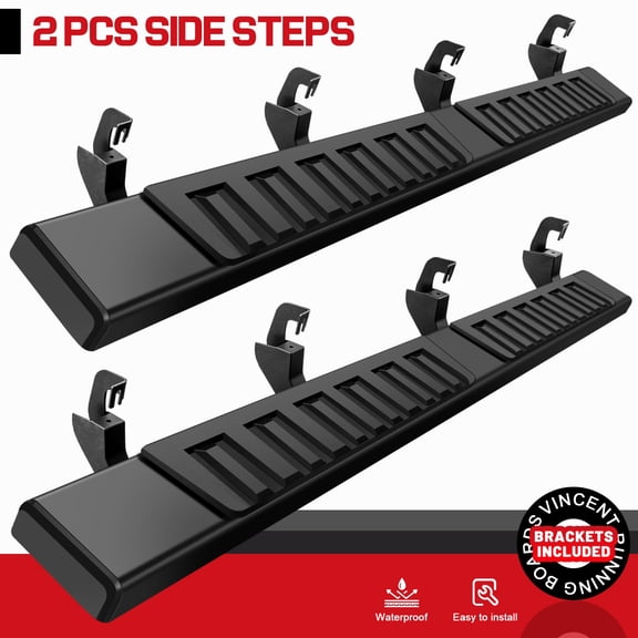 Fit 07-18 SILVERADO/SIERRA Crew Cab 6" Black Side Step Running Board Nerf Bar H