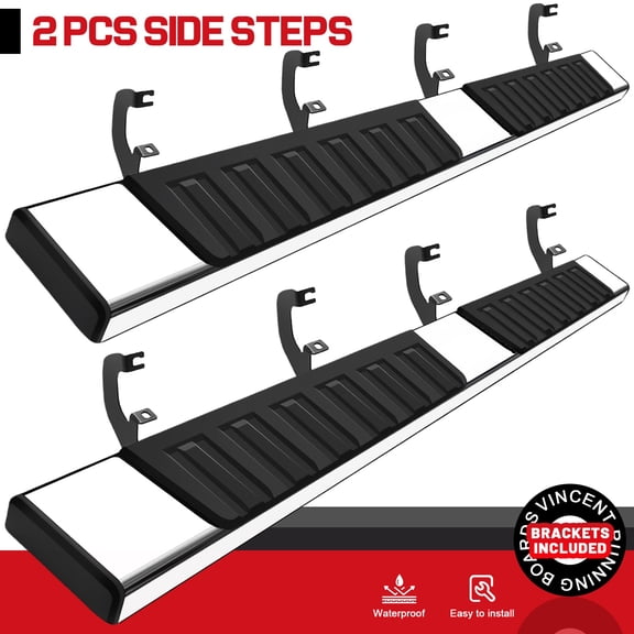 Fit 19-26 Chevy Silverado Crew Cab 6" Side Step Running Board Nerf Bar Steel