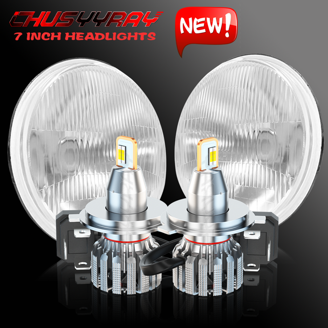 Fit 19861995 Suzuki Samurai DOT 7inch Round LED Headlights High Low