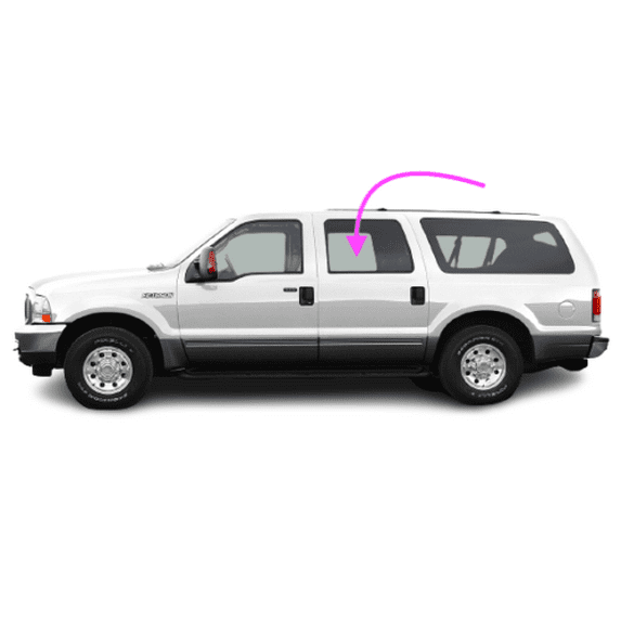 Fit: 2000-2005 Ford Excursion 4D Utility Driver Side Rear Left Door Window Glass