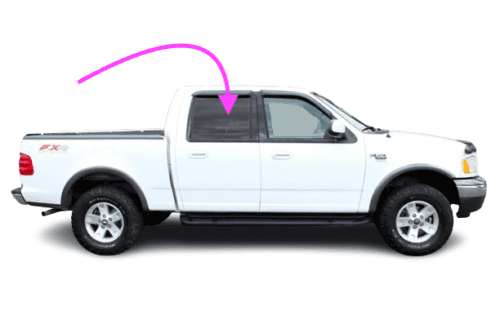 Rear Passenger Right Door Glass For 01-03 Ford F150 & 02 Lincoln Blackwood - Tinted - View #4