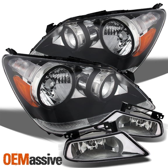Fit 2005 2006 2007 Odyssey Chrome Headlights Replacement + Fog Lights w/Switch