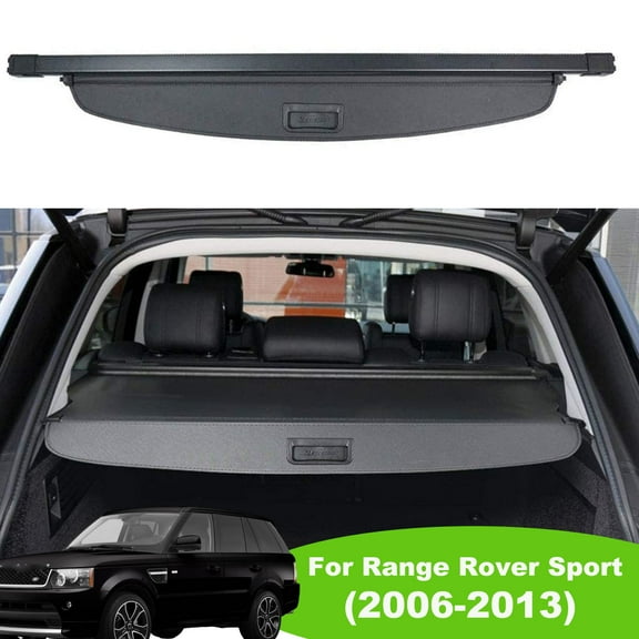 Fit 2006-2013 Range Rover Sport Black Retracatble Cargo Cover for 2006 2007 2008 2009 2010 2011 2012 2013 Land Rover Range Rover Sport SUV Rear Trunk Privacy Shade Accessories