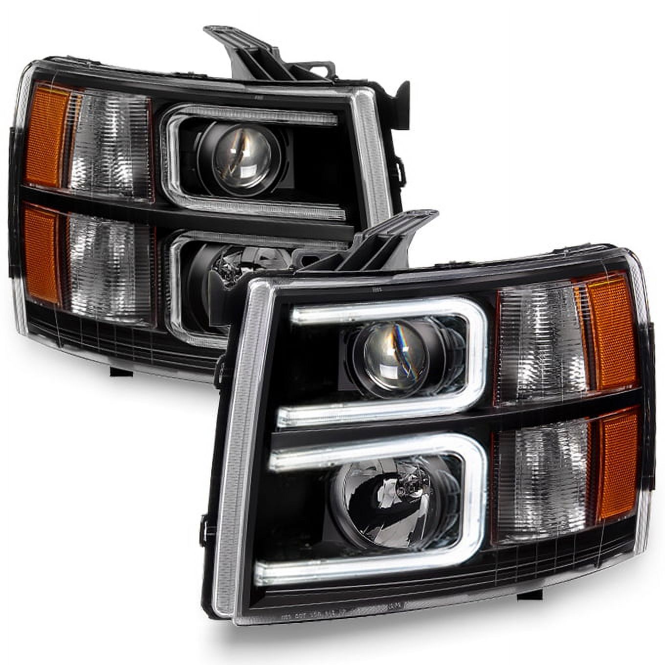 Spyder Chevy Silverado 1500 07-13/2500HD/3500HD 07-14 LED Black PRO-YD-CS07V3PL-BK main image 1