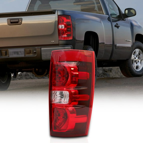 Fit 2007-2014 Chevy Tahoe Suburban Red Clear Passenger Right Rear Tail Light