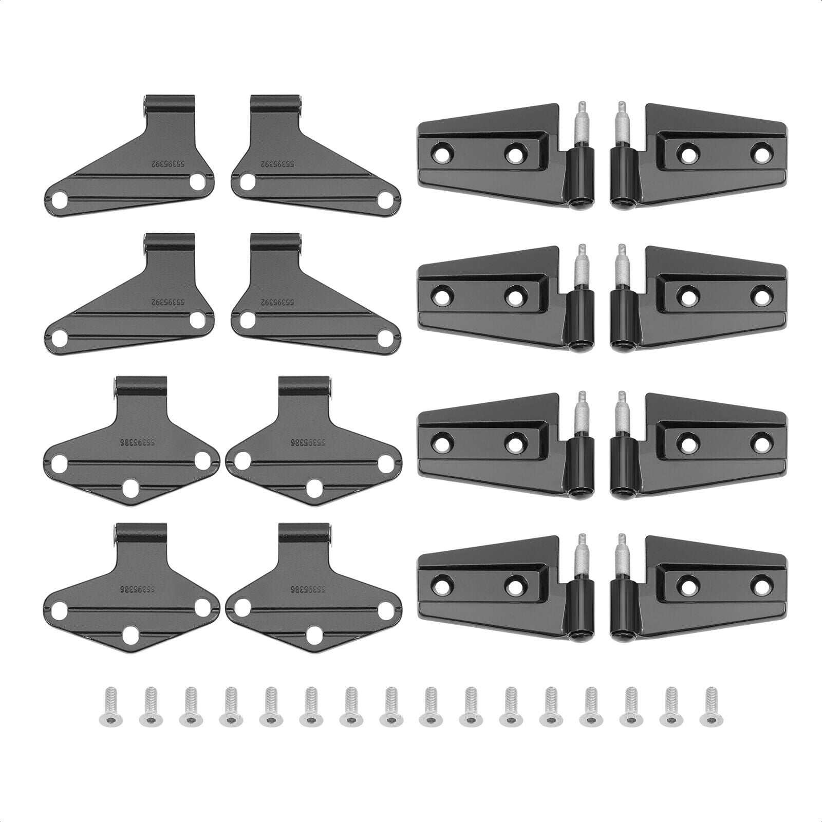 Red ABS Door Hinge Cover Protector Trim – 12-Piece Set For 2007–2018 Jeep Wrangler JK 2-Door